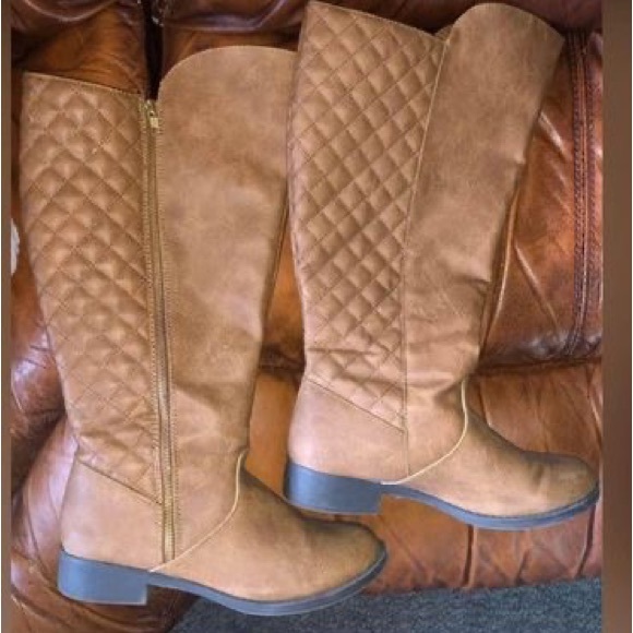 Dexflex Comfort Brown Tall Knee High Boots with Zipper 8.5 WIDE Sold at Payless - Picture 1 of 6